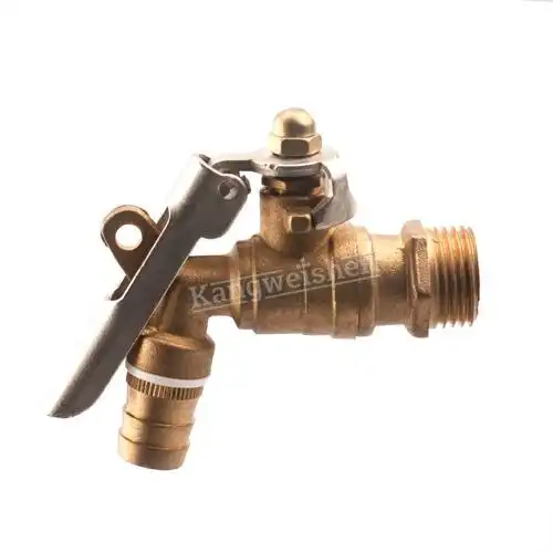 博尔得户外三节带锁防盗水龙头快开厂家直发单冷加厚黄铜带锁水嘴