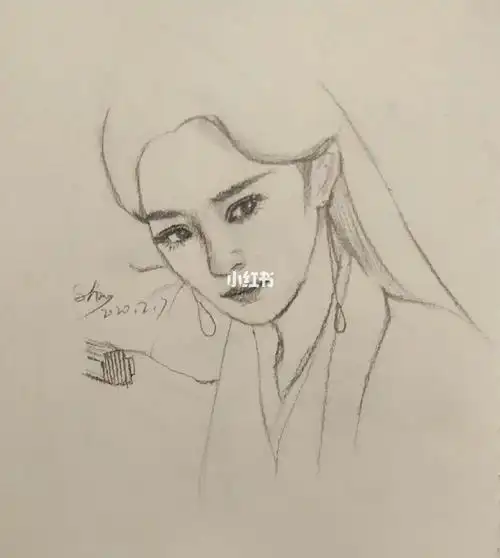 线稿练习白浅上神