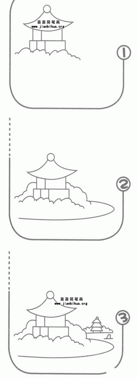 幼儿园森林公园简笔画