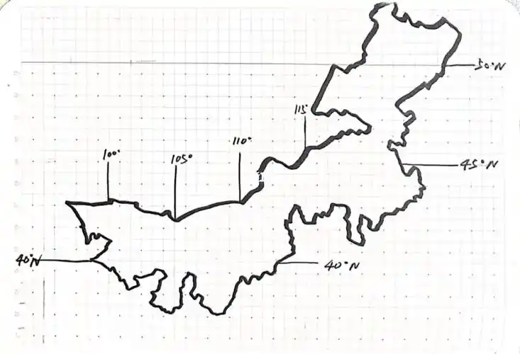 手绘省区五内蒙古自治区