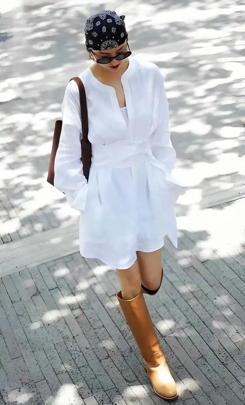 轻奢高级休闲白衬衫裙~女神范十足!
