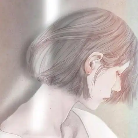 皇冠短发女生手绘头像图片