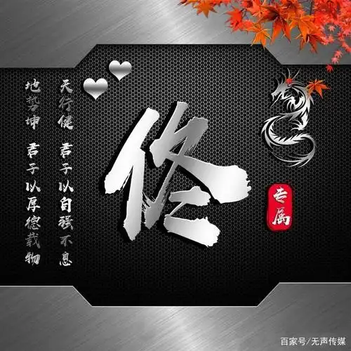 2021爆款姓氏专属头像,金属商务质感