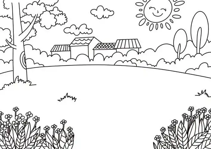 长凳子的简笔画公园简笔画教你轻松画公园简笔画五年级自然公园简笔画