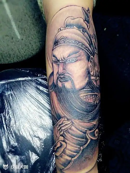 小臂关公_纹身图案手稿图片_陈建涛的纹身作品集