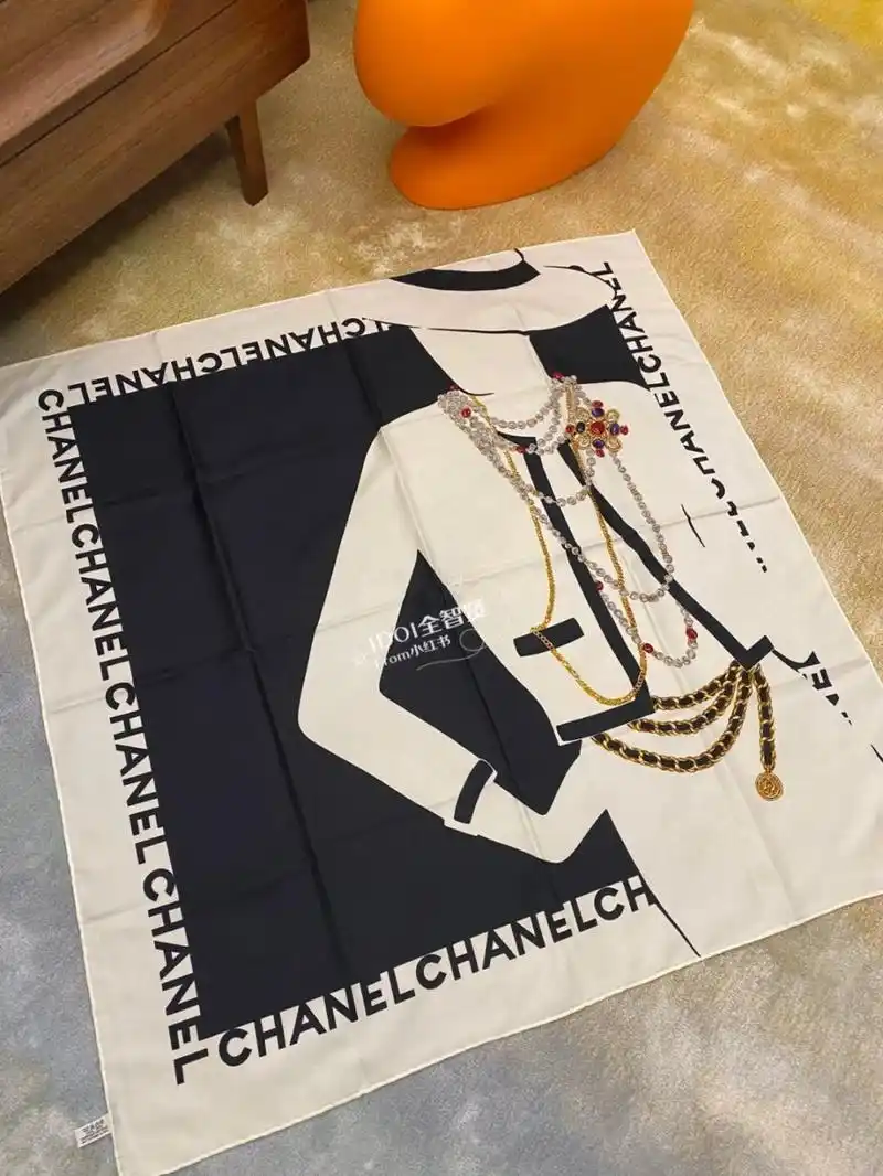 94chanel香奈儿丝巾coco小姐 超级vintage chanel创始人可可小姐