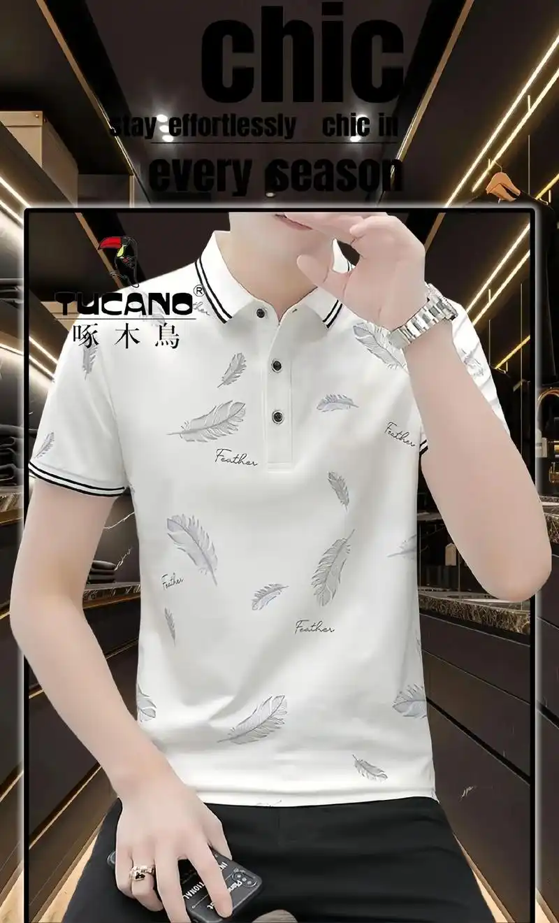 tucano/啄木鳥夏季短袖polo衫男士大码休闲男装翻领帅气t恤潮半