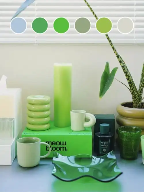 配色灵感生活要想过去家里必须来点绿