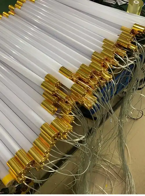 发光圆形彩色变色吊线长条灯金属圆管店铺酒吧吊装饰灯管横吊灯管堵头