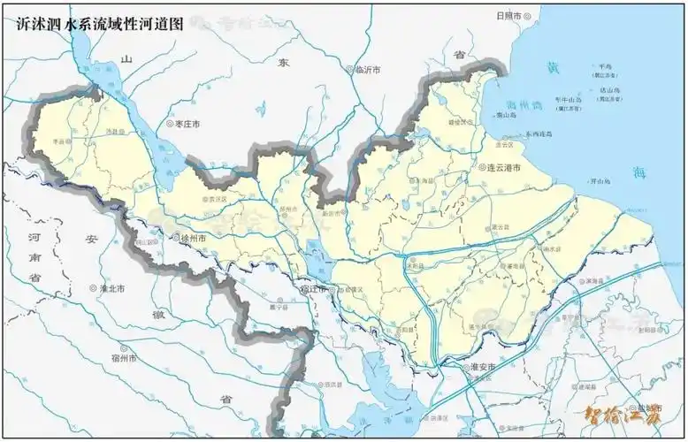 沂沭泗水系跨苏鲁两省,主要河流均源自沂蒙山区.