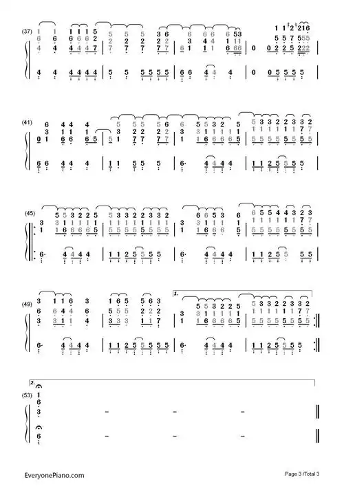hello-kelly clarkson双手简谱预览3-钢琴谱文件(五线谱,双手简谱