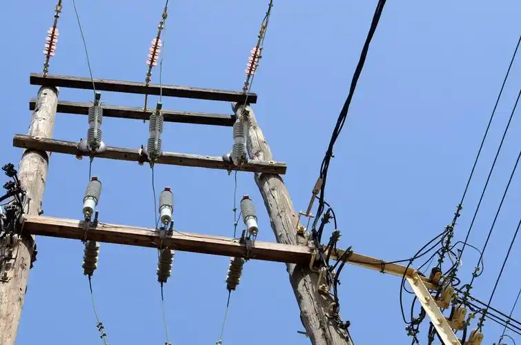 电线,电线杆,线,蓝天