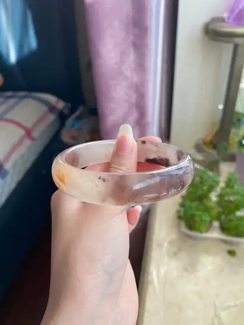 28号金丝玉紫罗兰手镯628圈口