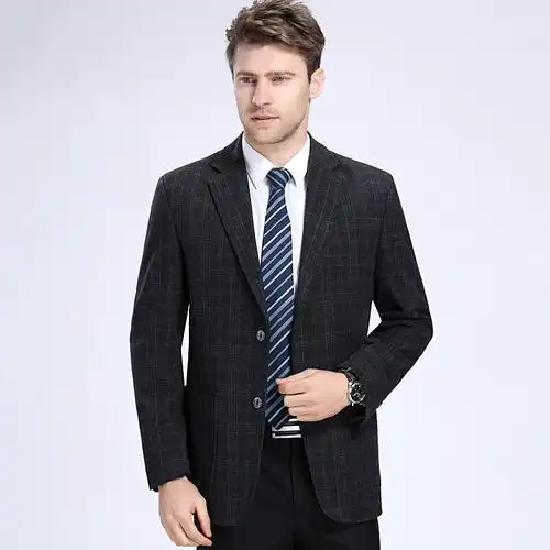 梵克公牛中年男士外套小西服男常规休闲西装男韩版修身便西2021春秋