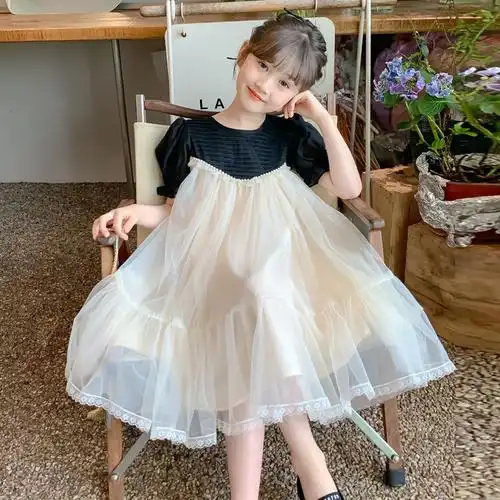 湖州织里童装夏女大童夏季童裙女童连衣裙小女孩公主裙潮跨境代发