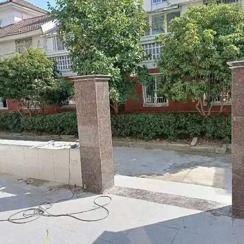 干挂花岗岩大门柱子怎么做,别墅门柱