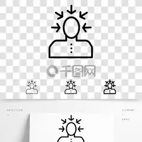 选择,选择,批评,人类,人大胆和黑色细线图标集笔,铅笔和毡尖的标志