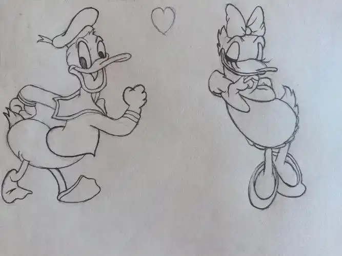 唐老鸭唐老鸭的老婆黛西简笔画