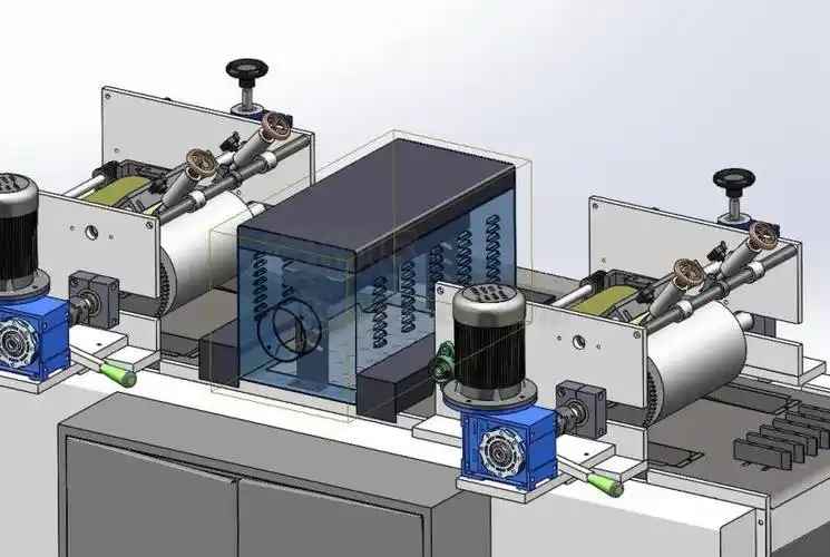 300系列精密双辊涂布机solidworks三维模型含工程图