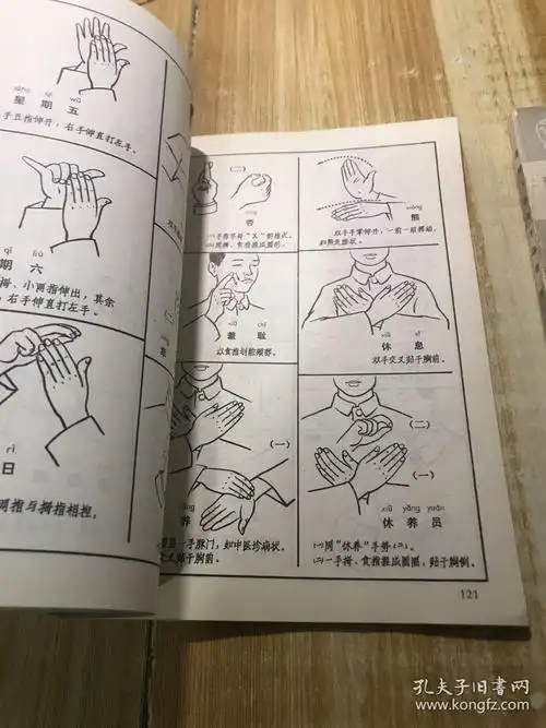 聋哑人通用手语图第一辑,第二辑合售