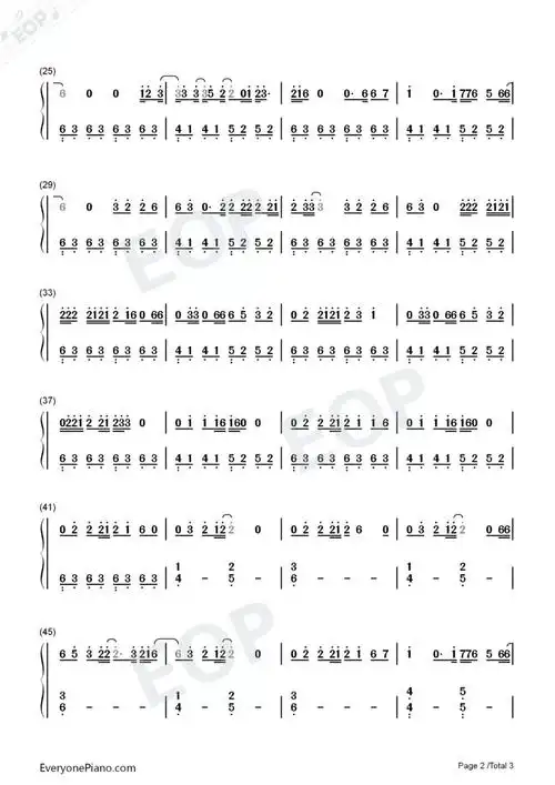 钢琴曲欣赏 丨钢琴曲《that girl》_简谱