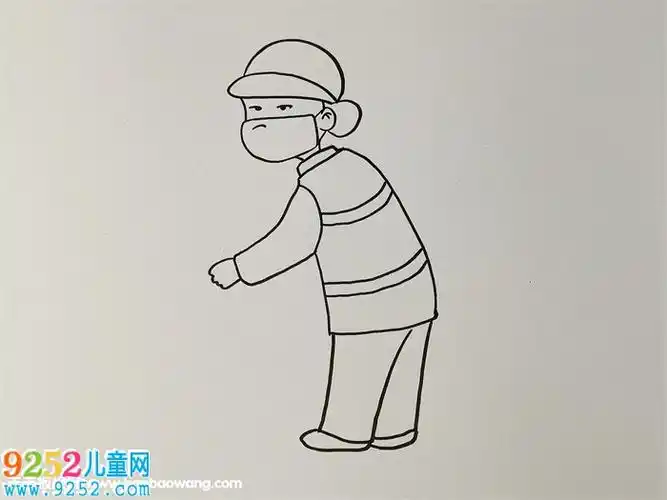 环卫工人简笔画有颜色 职业人物简笔画