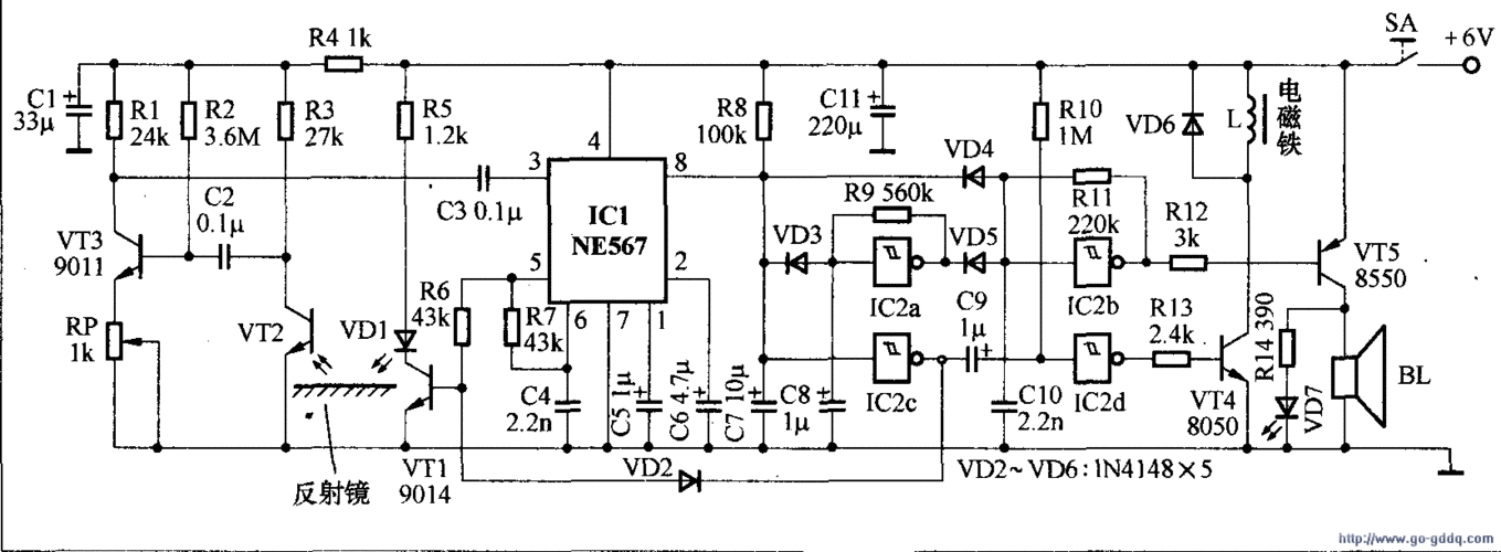 多控一开关控制电路