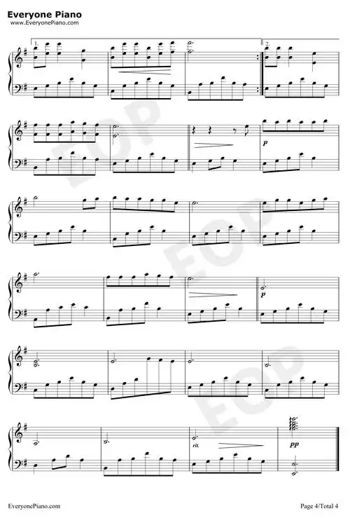 丁香花钢琴谱-唐磊4