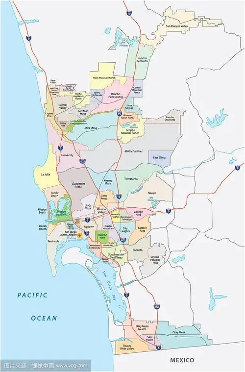 圣地亚哥行政地图