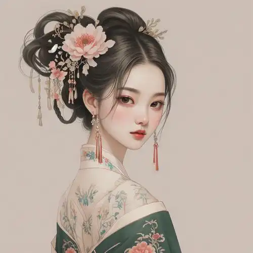 古风手绘头像女生韵味十足