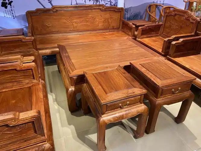 缅甸花梨宝座沙发国内品牌「中木商网」凭祥市匠心居红木家具店品牌