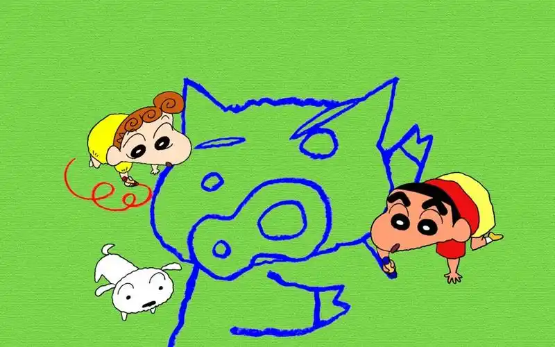 有没有蜡笔小新的高清电脑壁纸呀