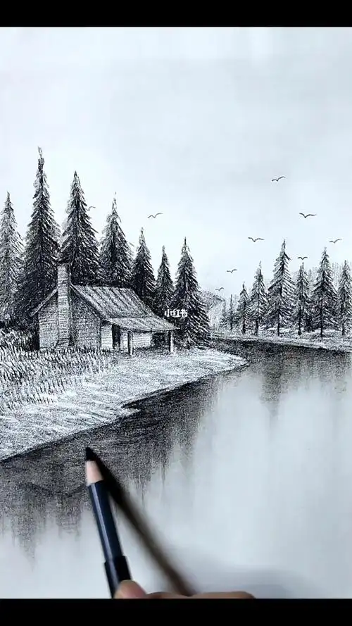 速写人间万象 #笔记灵感  #风景速写  #素描风景  #零基础学画画