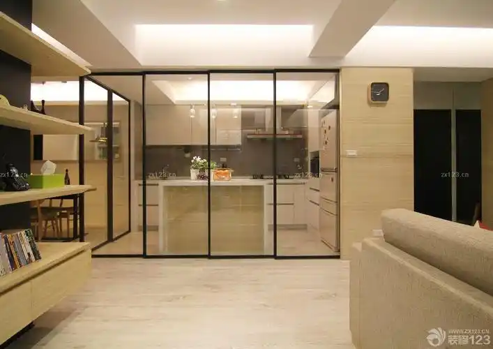 120平米厨房隔断门装修效果图片