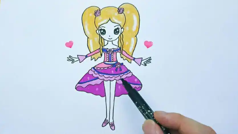 叶罗丽的莫纱简笔画 一笔一划详细儿童画叶罗丽精灵公主简笔画莫莎简