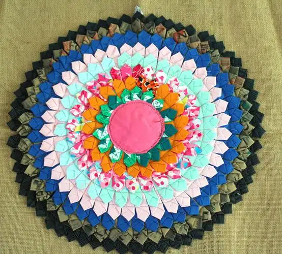 民族风坐垫纯手工拼布坐垫圆形民族风椅垫沙发垫diy手工坐垫