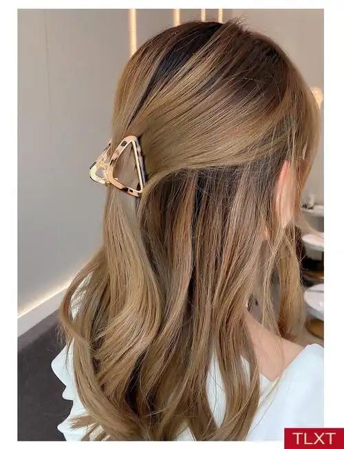 tlxt韩式气质发夹网红2020年半扎发顶夹发卡后脑勺头发夹子女头饰黑色