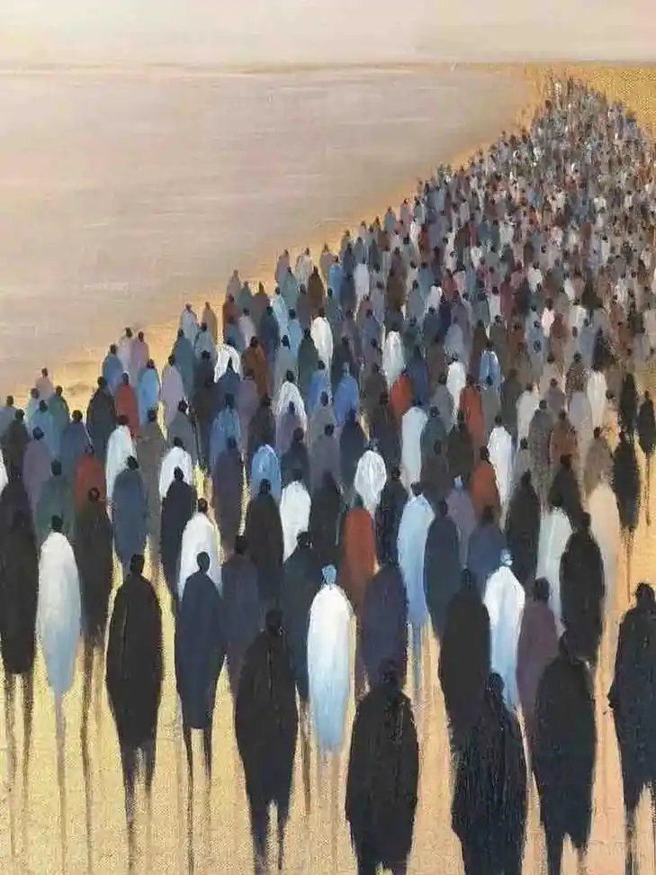 艺术鉴赏:人群是一场孤独的海啸98.lesley oldak - 抖音