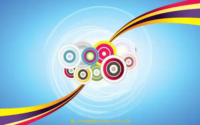 炫彩环绕动感圆环ppt片头动画