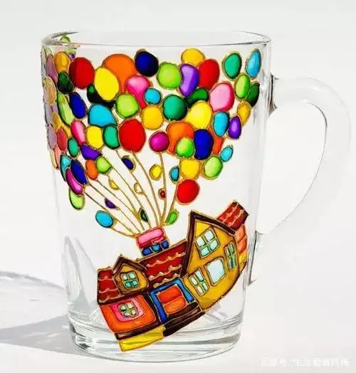 闲得手痒,在玻璃杯上画画,没想到廉价的杯子画出了高级感!