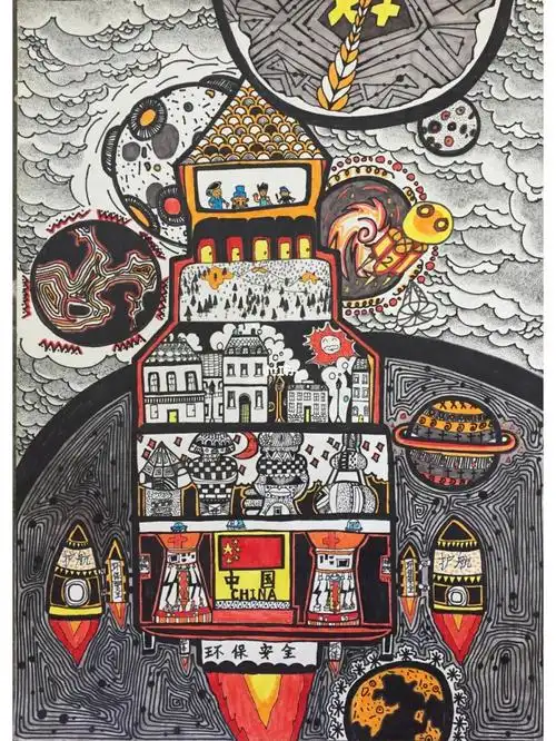 全国科幻画大赛一等奖作品欣赏(可约稿)_约稿_绘画_创意美术_水彩画