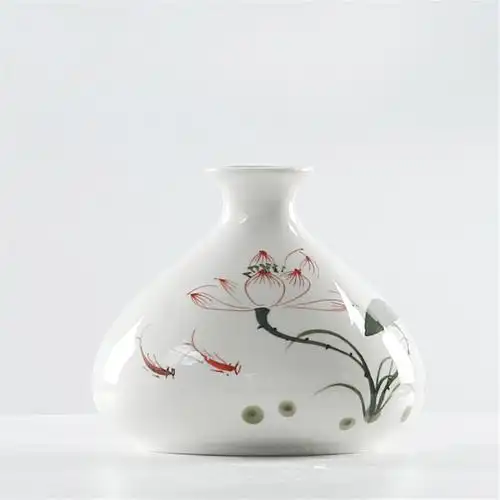 青瓷手绘创意现代新中式陶瓷花瓶客厅电视酒柜玄关家居装饰品摆件