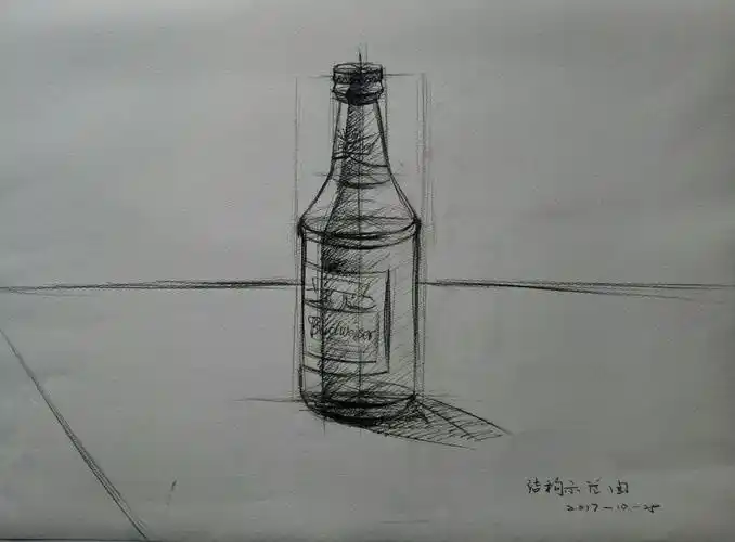 结构素描(以啤酒瓶为例解读结构素描的概念和作画步骤)