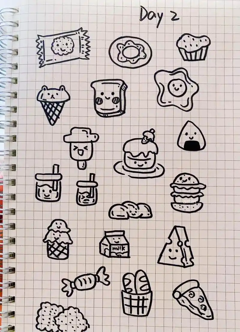 零食简笔画,大家快来学画#一学就会的简笔画#想画就画 #启蒙 - 抖音