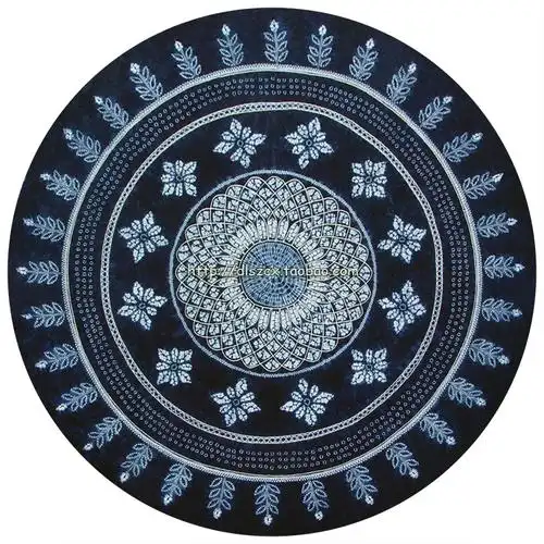 2米云南大理手工白族扎染圆桌民族餐馆桌布白族扎染