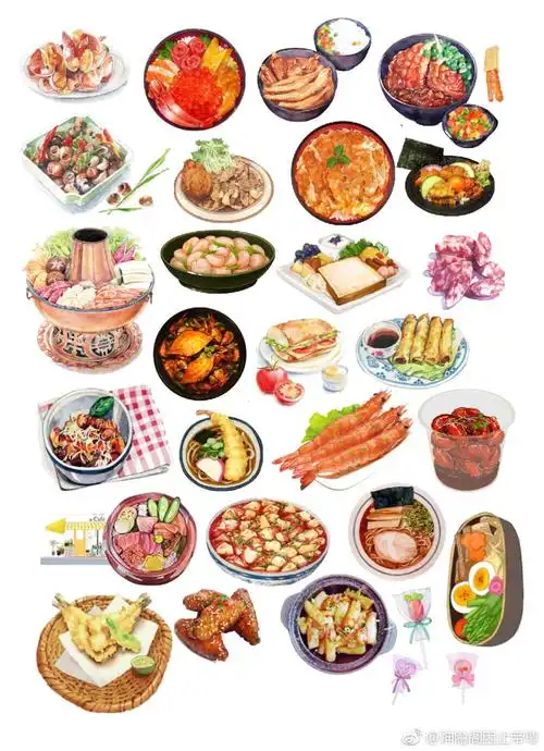 美食贴纸