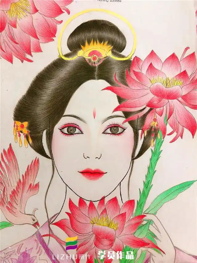 南宁专业化妆培训学校作品:纸妆美人图