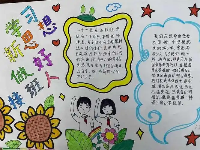 学习新思想做好接班人手抄报