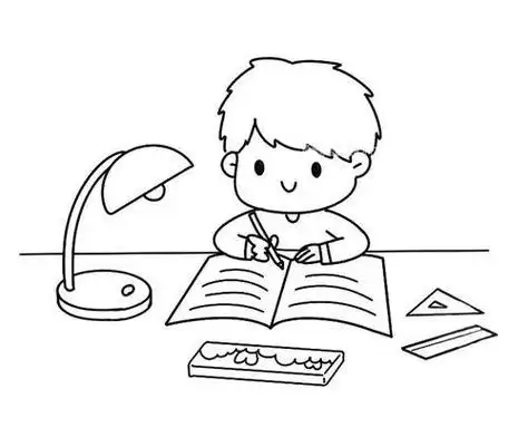 最简单的写作业简笔画