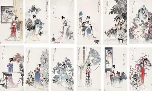 金陵十二钗图册判词;十二曲叹金钗红颜飘零